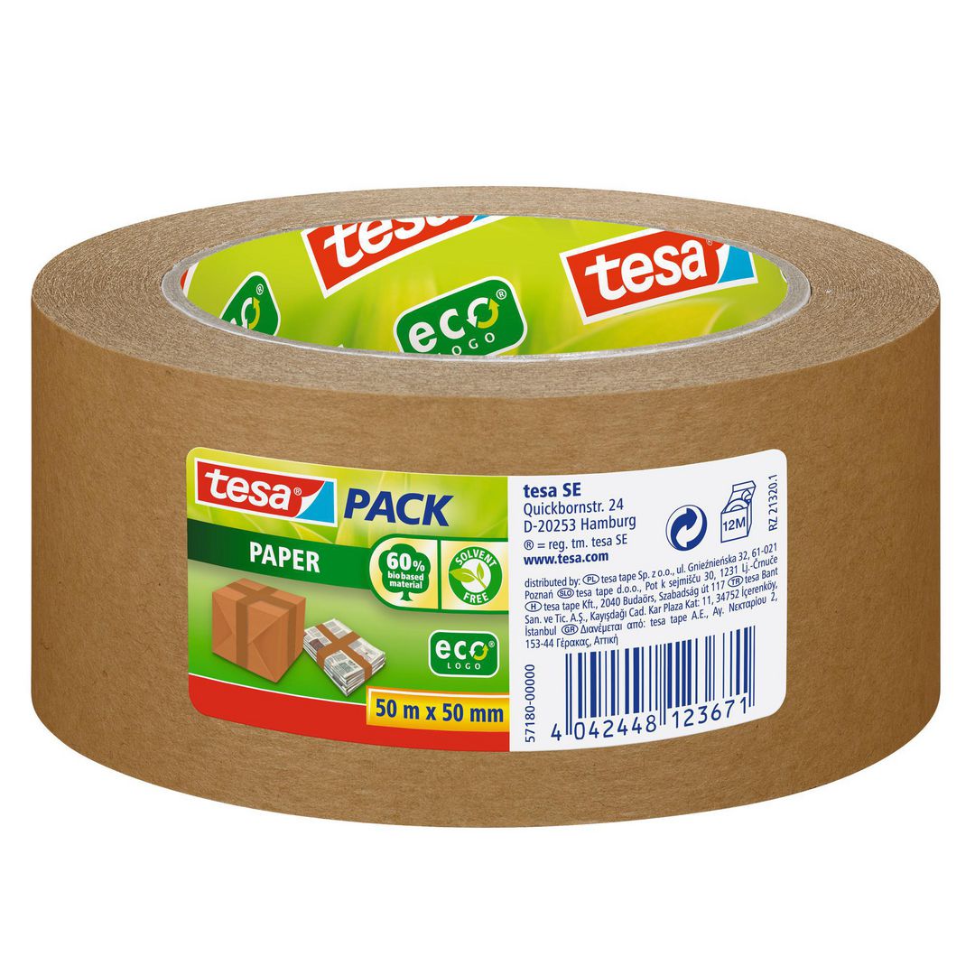 Packtejp TESA papper 57180 50mmx50m