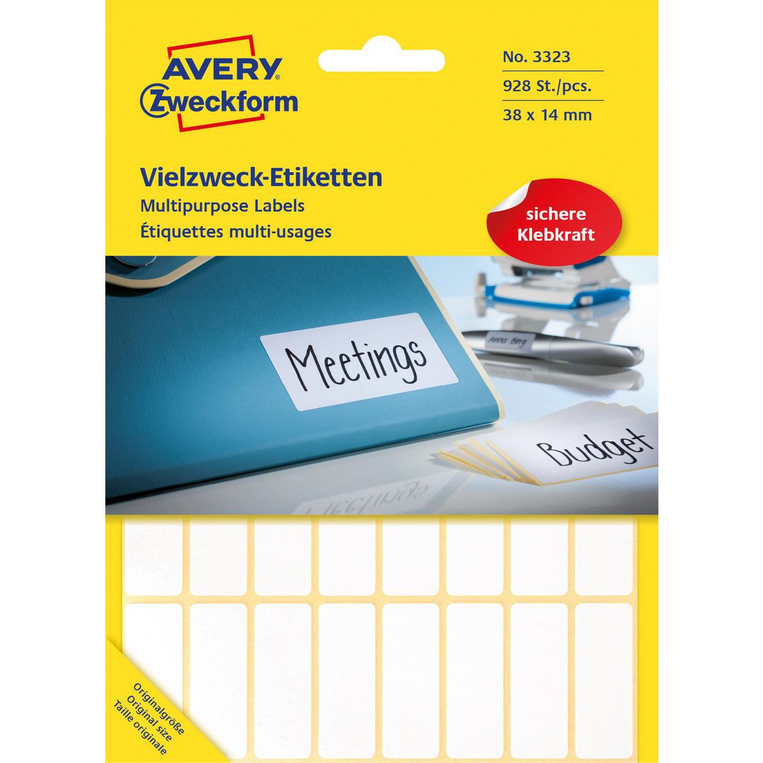 Etikett AVERY handskriv 38x14mm 928/fp