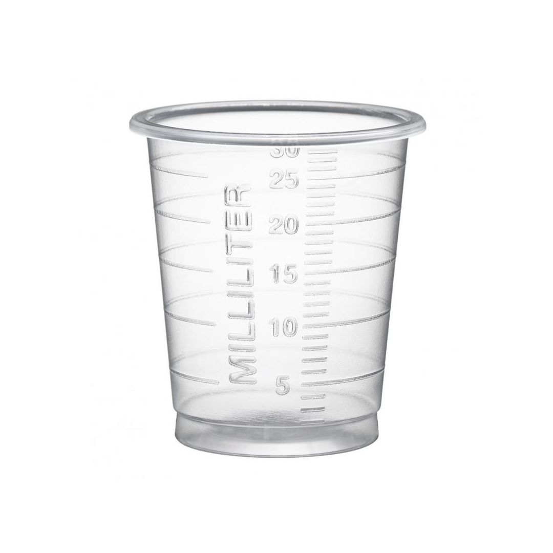 Medicinbägare Eco 30ml smal transp 90/fp