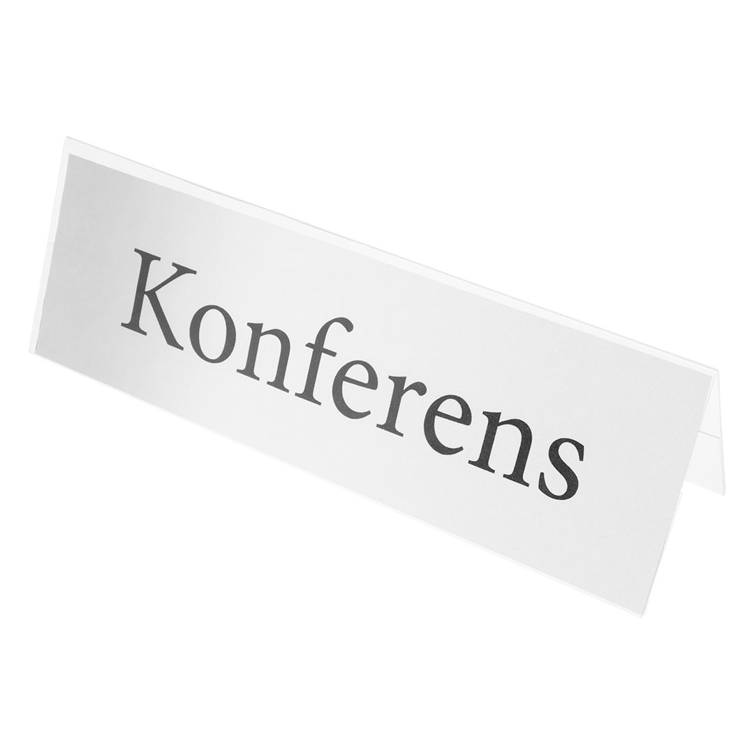 Hållare bordsskylt transp 40x150mm (2 pack)