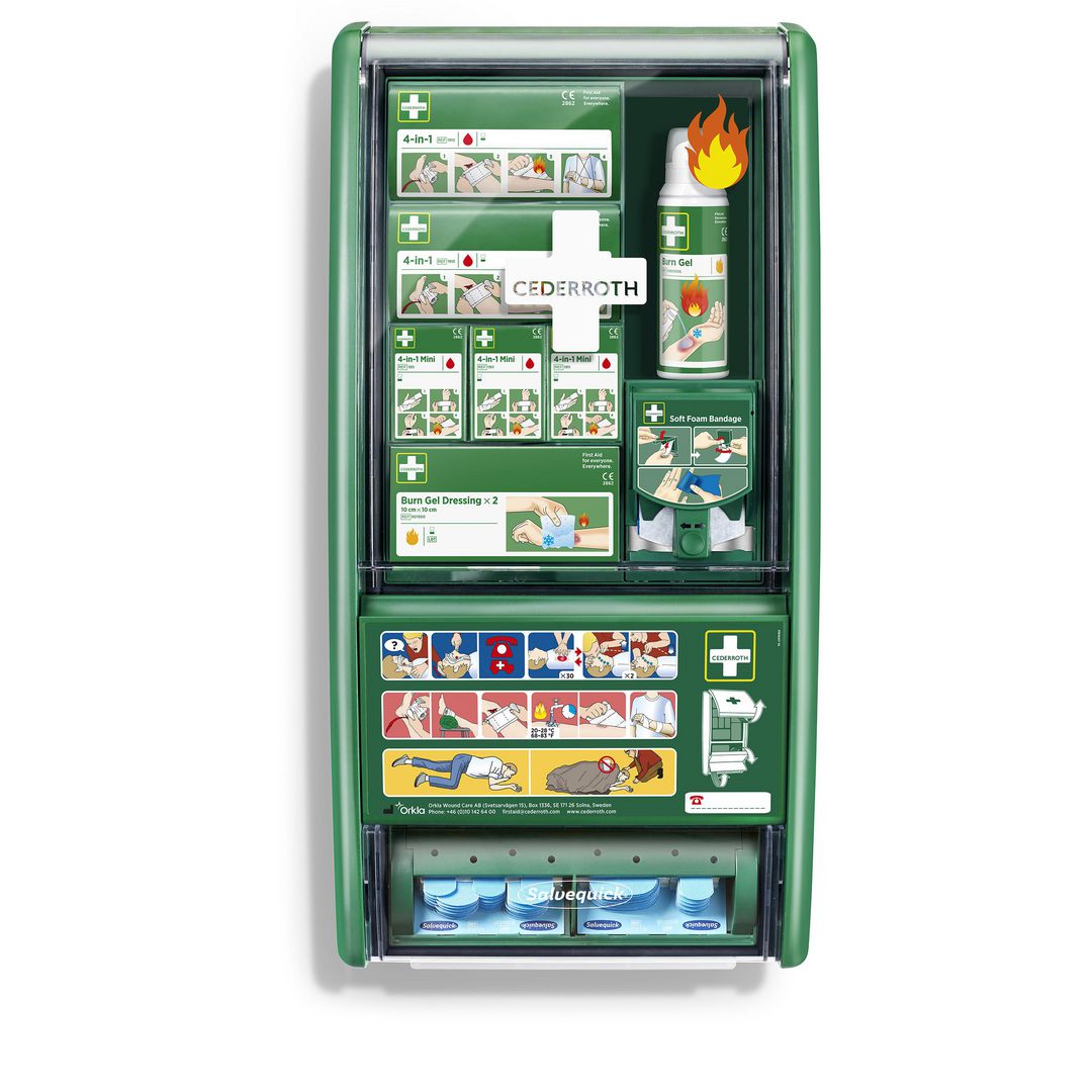 Första Hjälpen-och brännskadestation