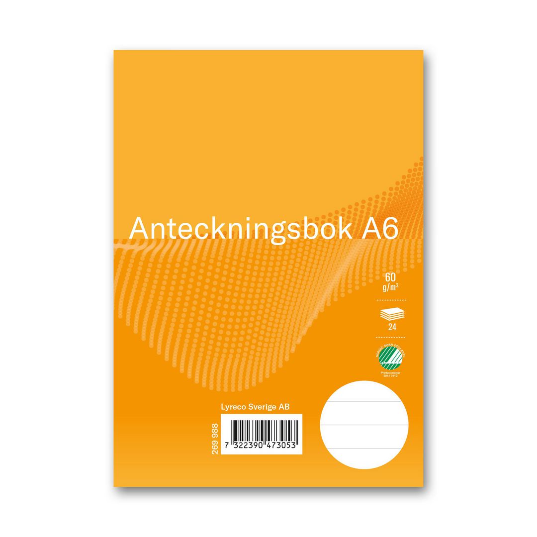 Ant.bok FORMAT A6 linj 24 blad (20 pack)
