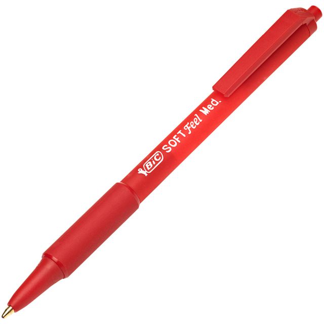 Kulpenna Bic Soft Feel Clic 1,0 röd (12 pack)