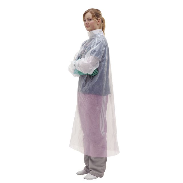 Skyddsrock av polyeten vit (12 pack)
