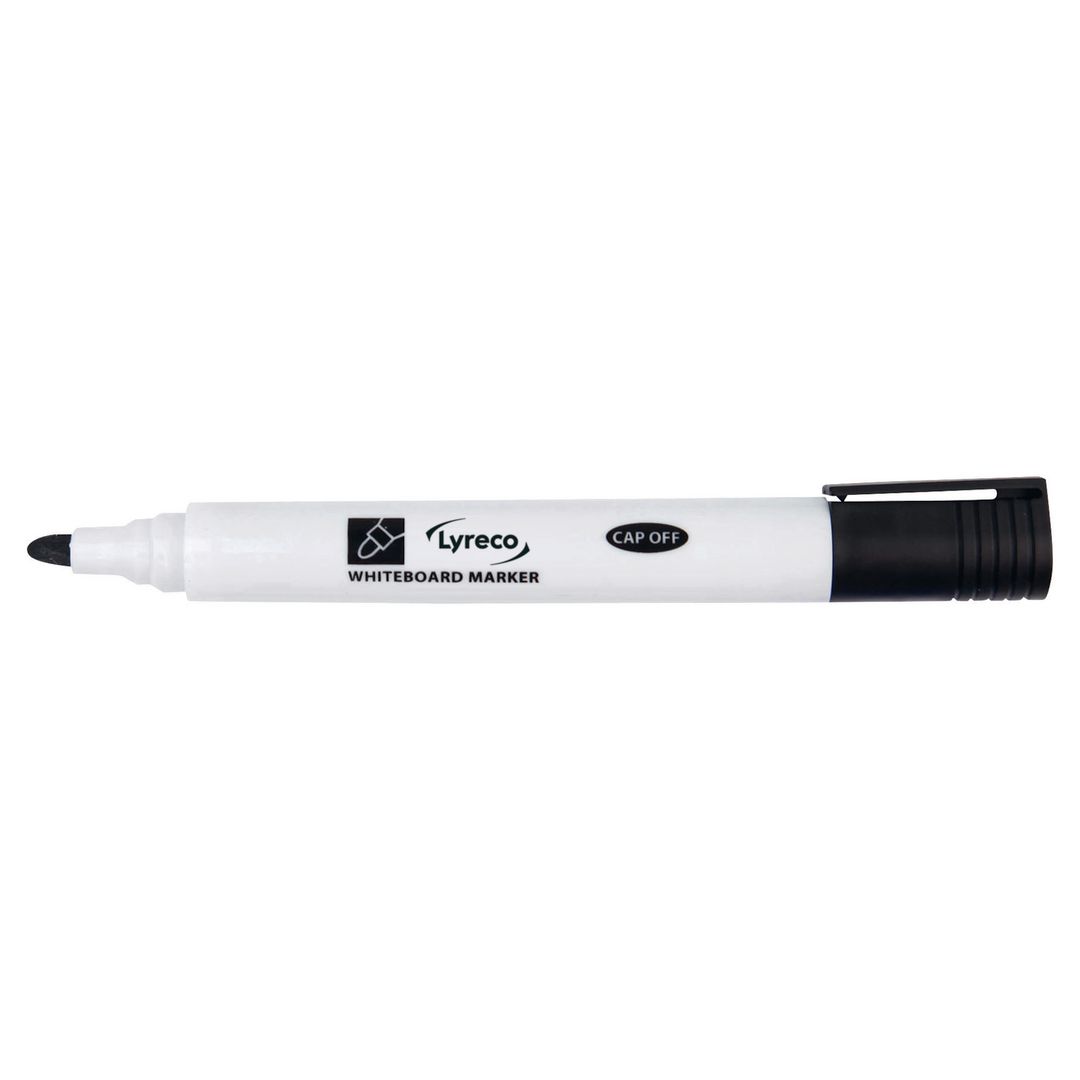 Whiteboardpenna Lyreco drywipe rund sva
