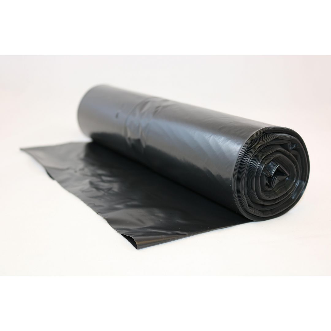 Plastsäck LD 125L 40my svart 25/rl
