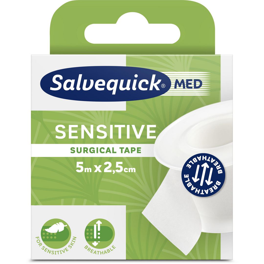 Plåster Salvequick kirurgtape 5m (6 pack)