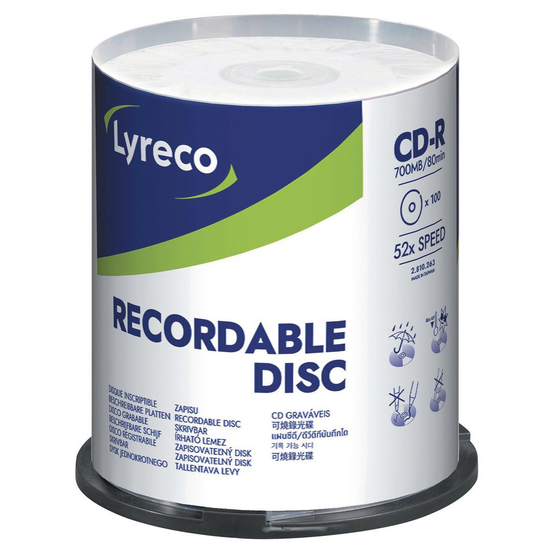 CD-R LYRECO 700MB 100/fp