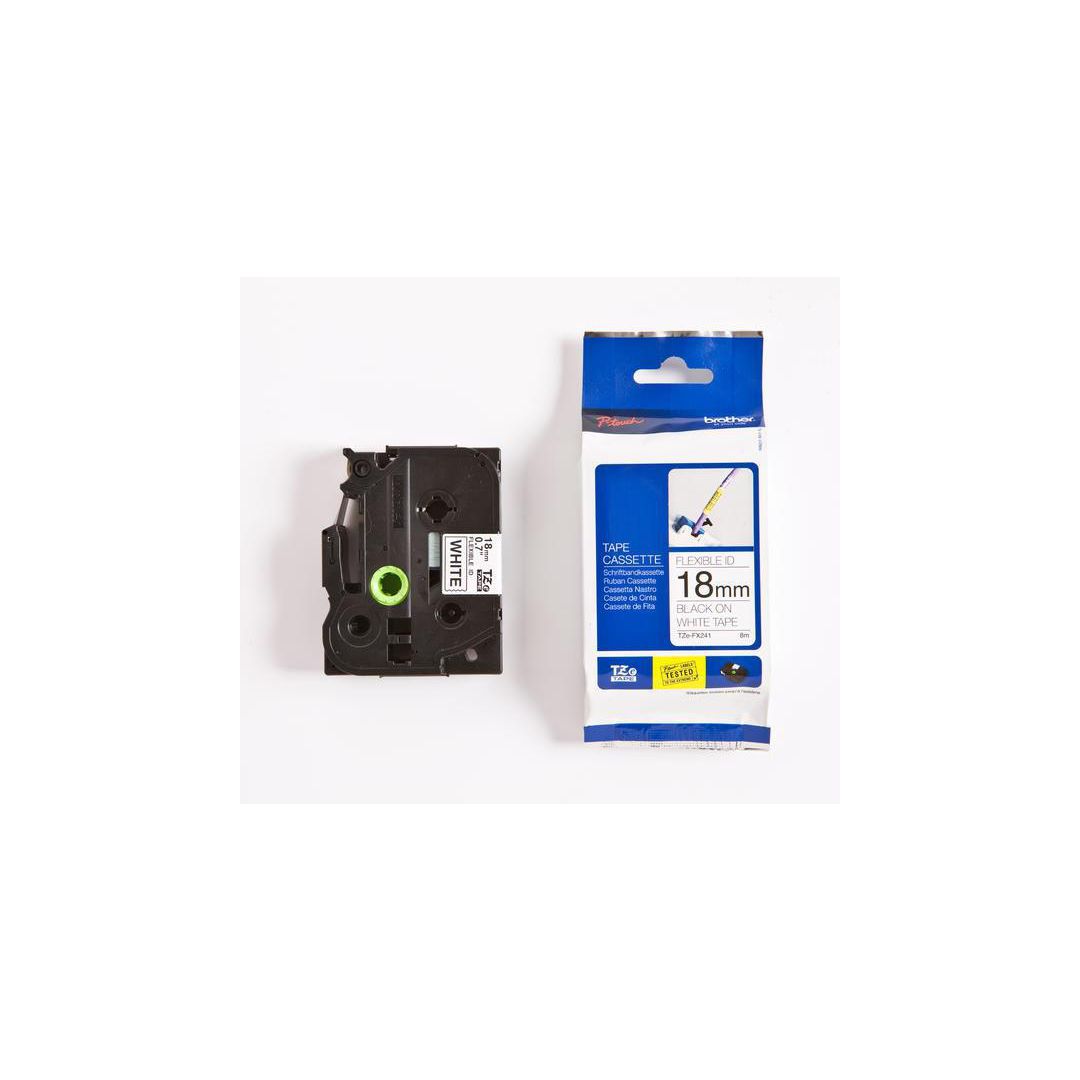 Tape Brother TZE-FX241 18mm svart på vit