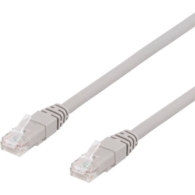 Kabel DELTACO Nätverk UTP Cat6a 5m grå