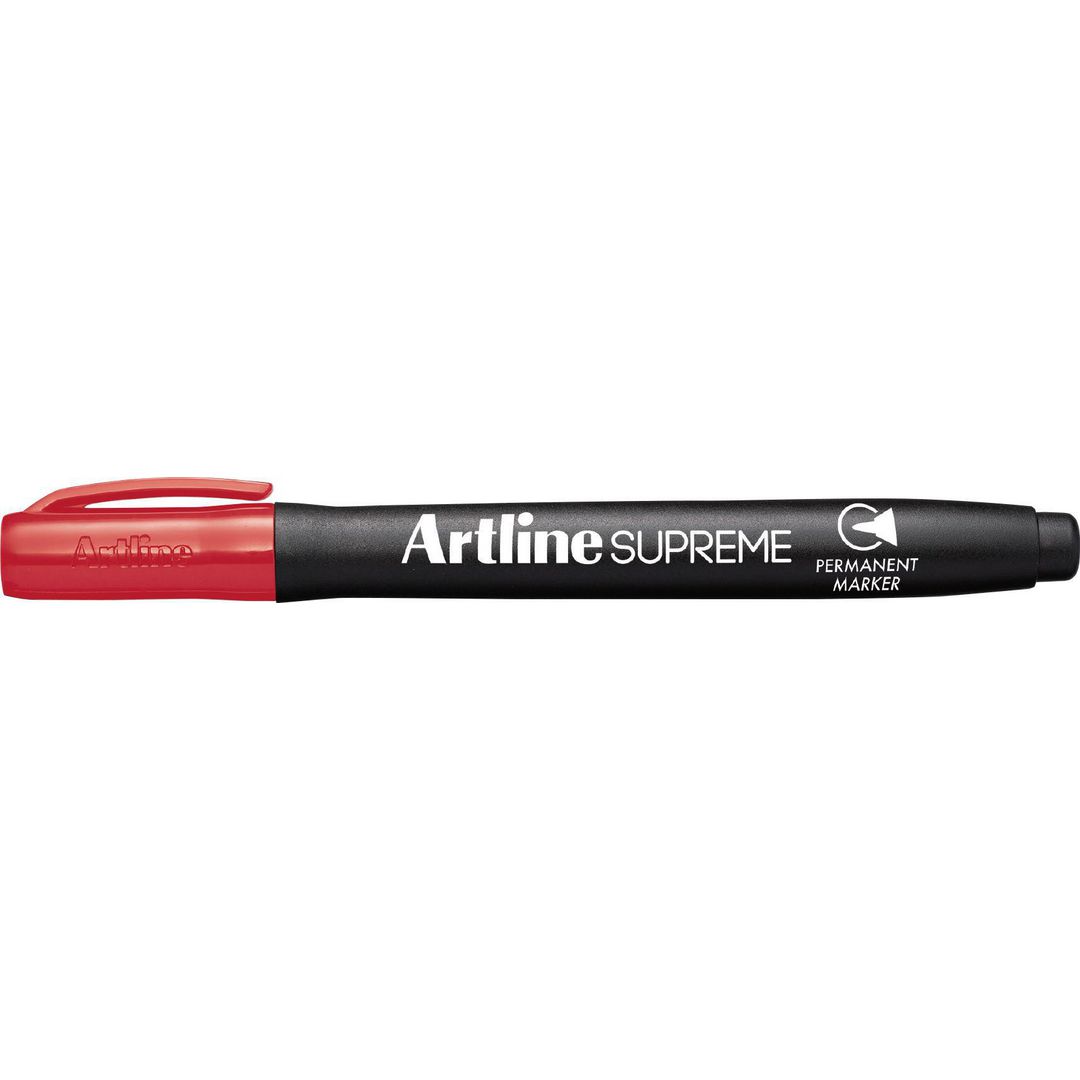 Märkpenna Artline Supreme rund 1mm röd (12 pack)