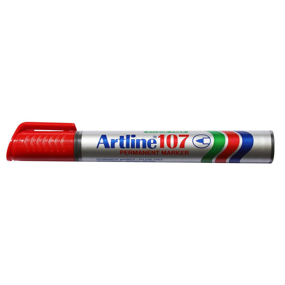 Märkpenna Artline 107 rund 1,5mm röd (12 pack)