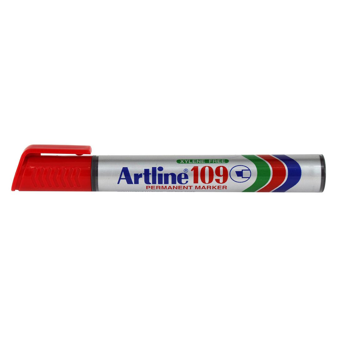 Märkpenna Artline 109 sned 2-4mm röd (12 pack)