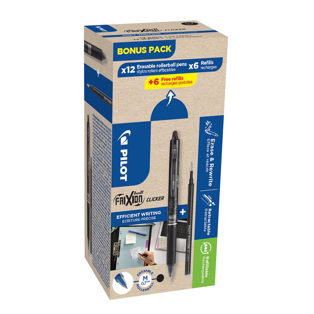 Gelpenna Pilot Frixion svart 12+12/FP