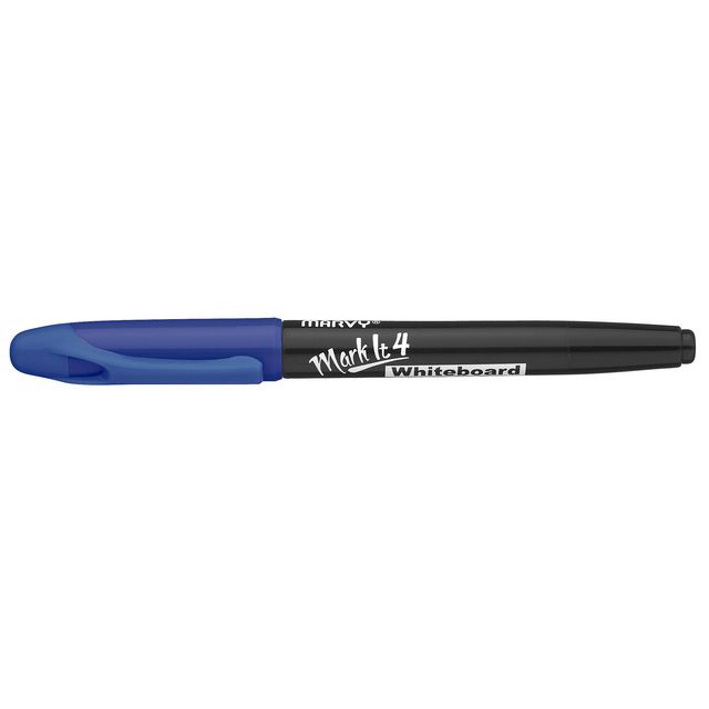 Whiteboardpenna Marvy Markit rund blå (12 pack)