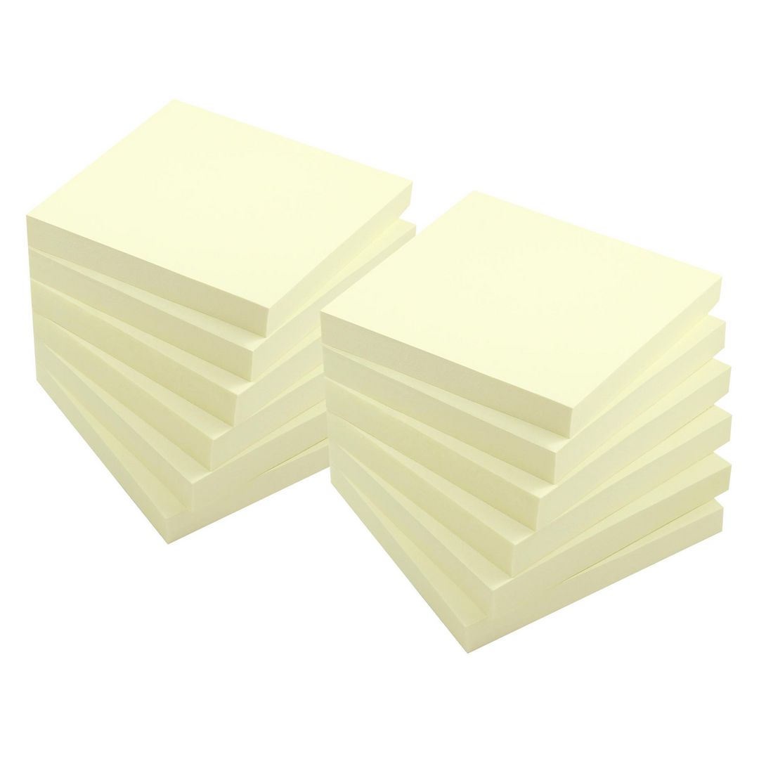 Notes LYRECO prem 75x75mm gul 12/fp