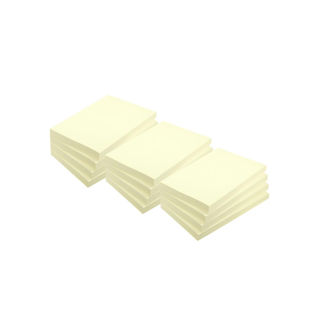 Notes Lyreco recycled 50x40mm gul 12/fp