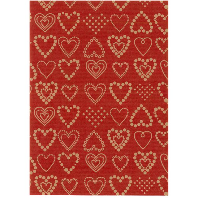 Julpapper 57cmx154m Dotted hearts