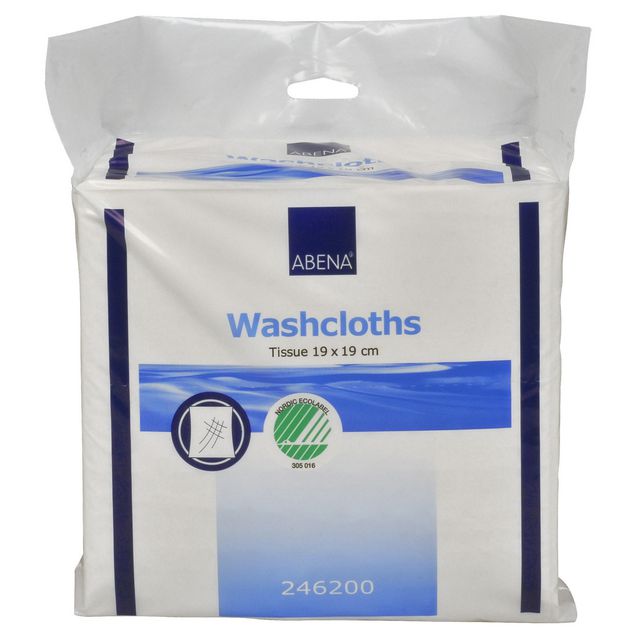 Tvättlapp Tissue 9-lag 19x19cm 12x100/fp