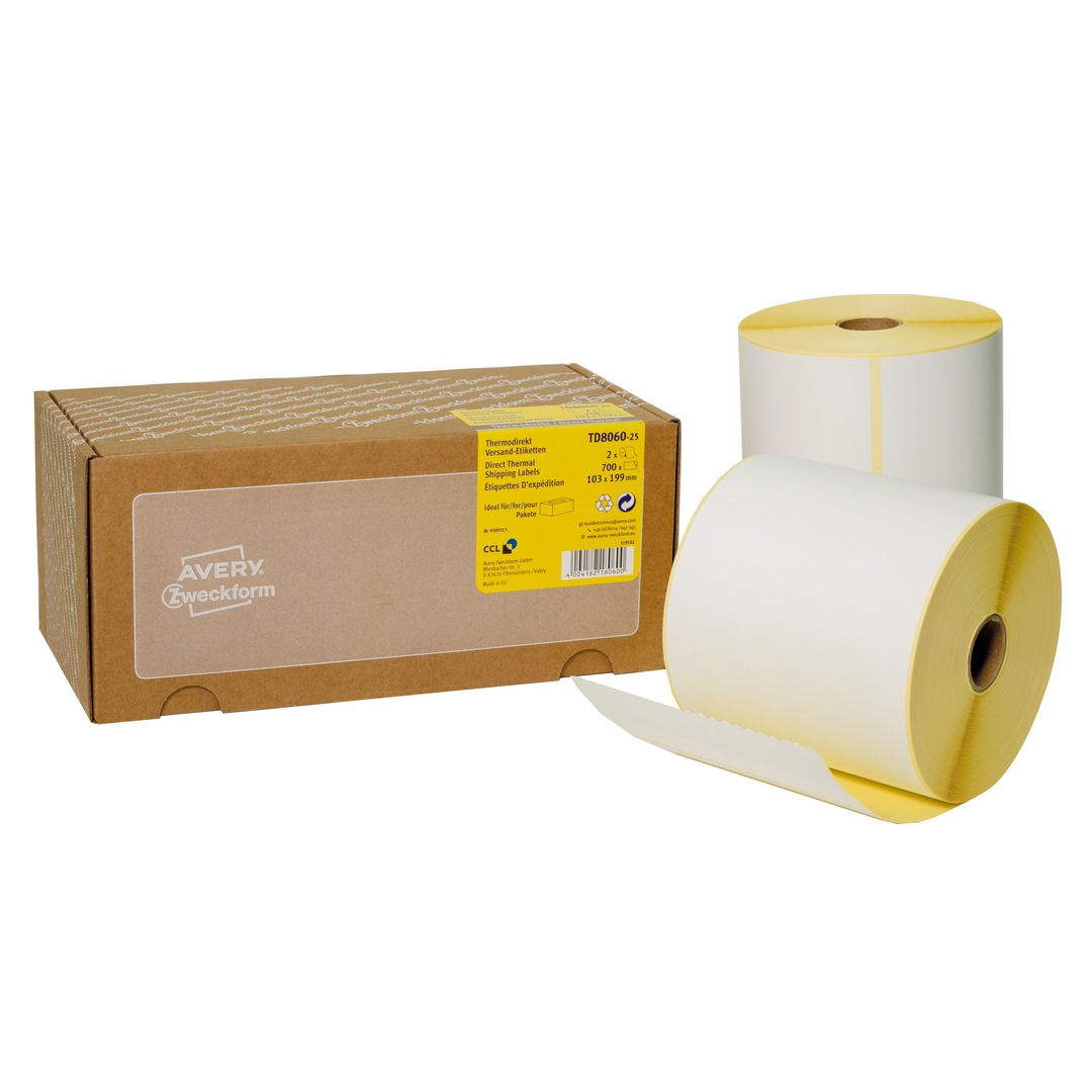 Termoetikett AVERY 103x199mm 700/rl