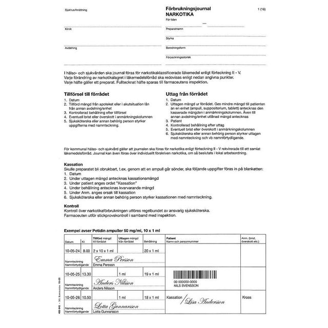 Häfte Narkotikajournal A4