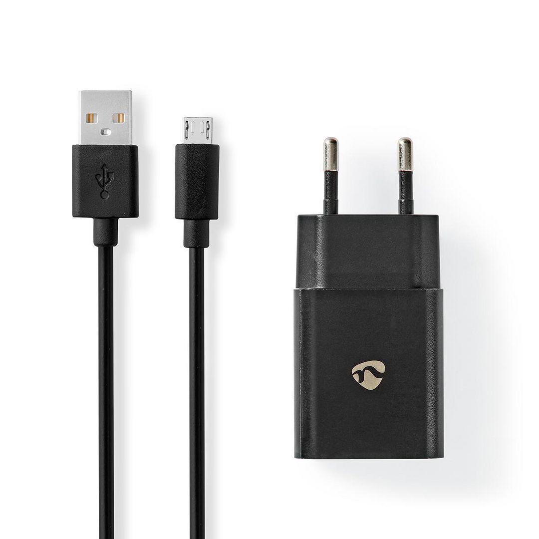 Laddare vägg NEDIS 2.1 A Micro-USB svart