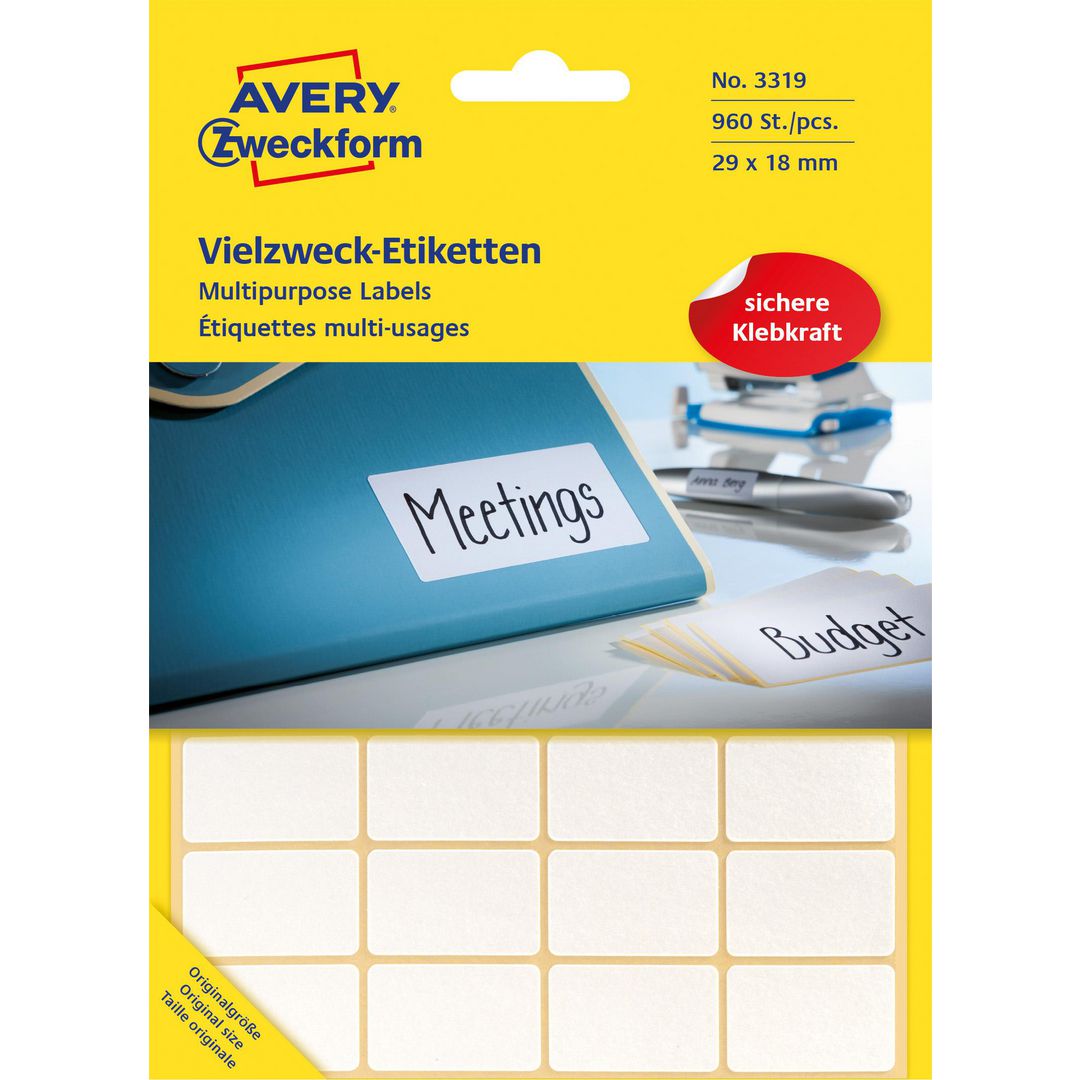 Etikett AVERY handskriv 29x18mm 960/fp