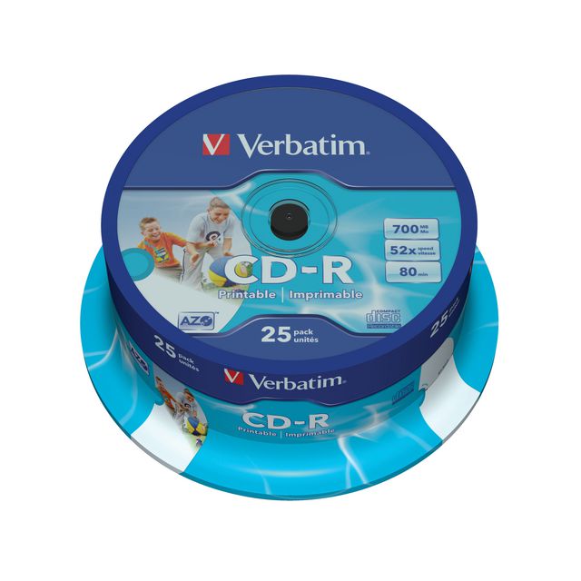 CD-R VERBATIM Print Spindel 25/fp