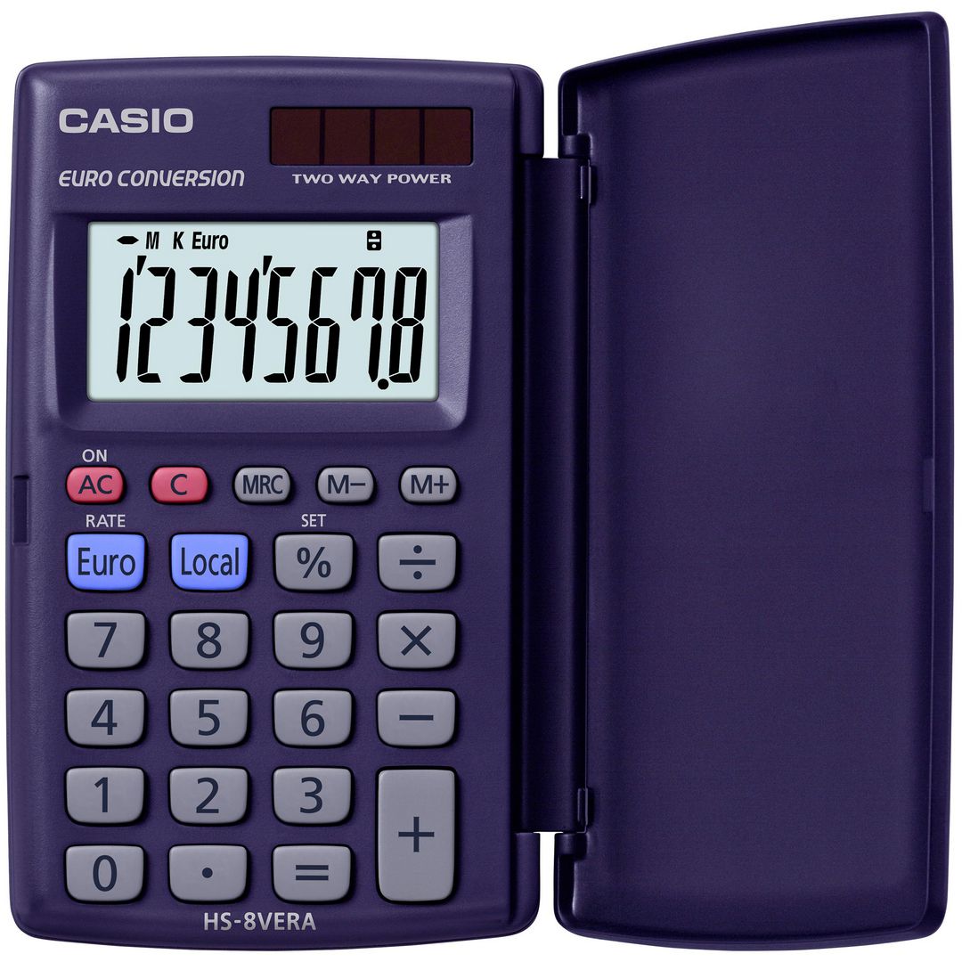Miniräknare Casio HS-8VERA svart