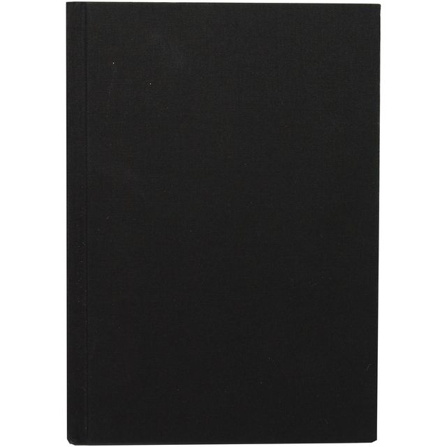 Ant.bok BURDE A4 Linnetextil olinj svart