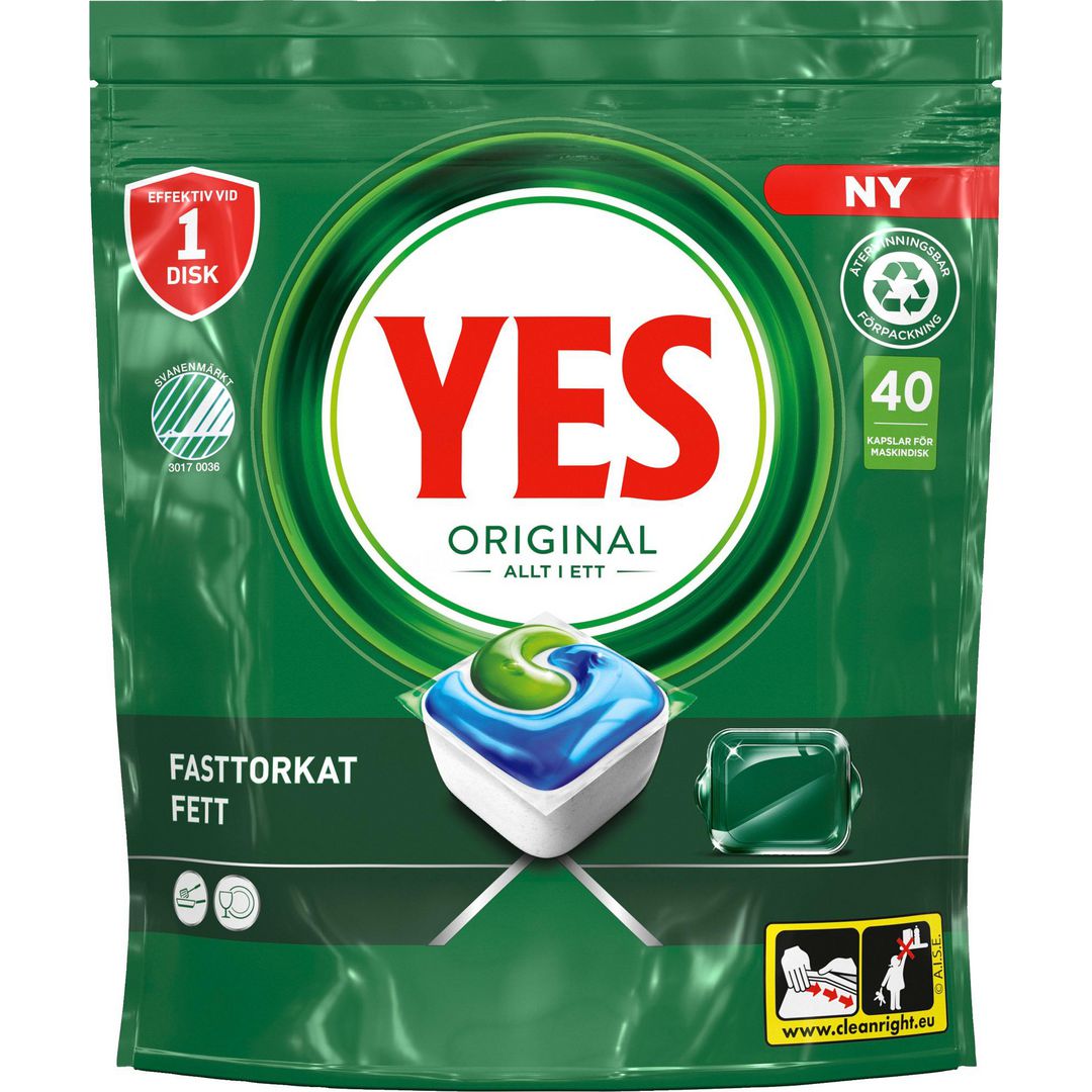 Maskindisk YES Original tabletter 40/fp