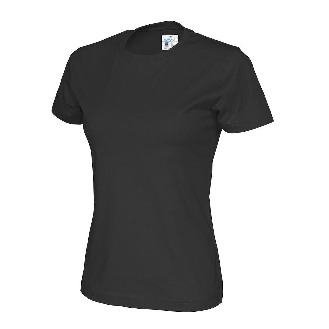 T-shirt COTTOVER dam GOTS svart 2XL