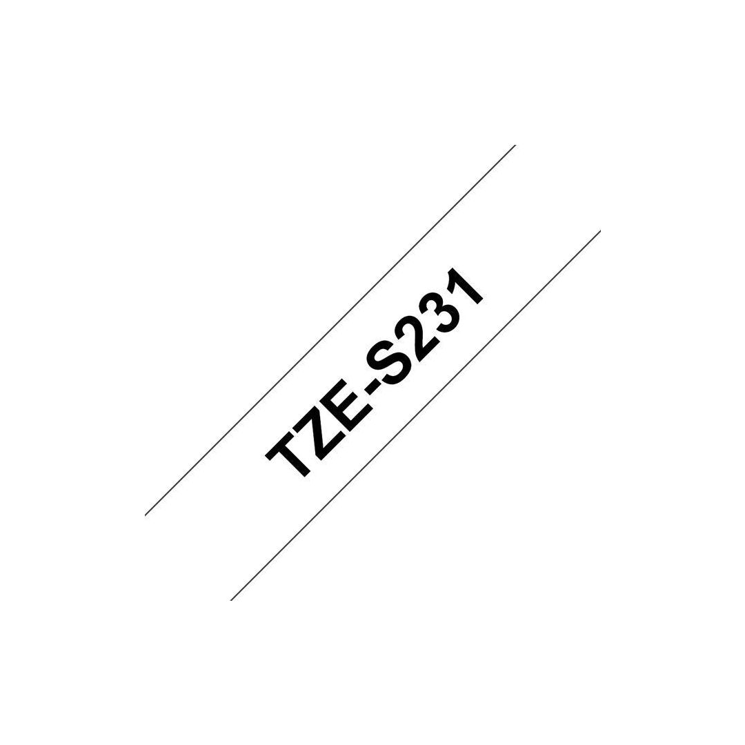 Tape Brother TZES231 12mm svart på vit