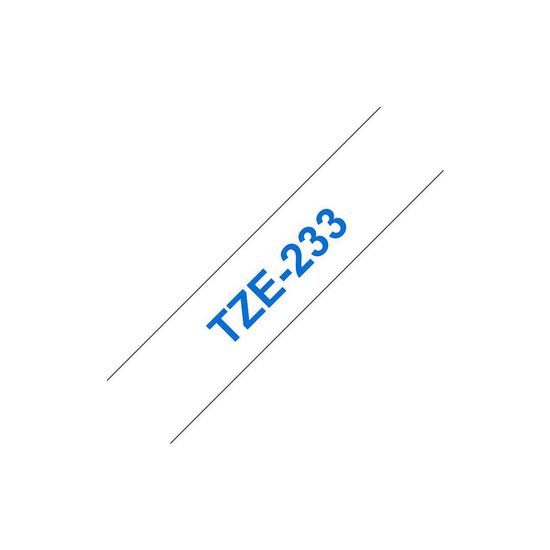 Tape Brother TZE233 12mm blå på vit