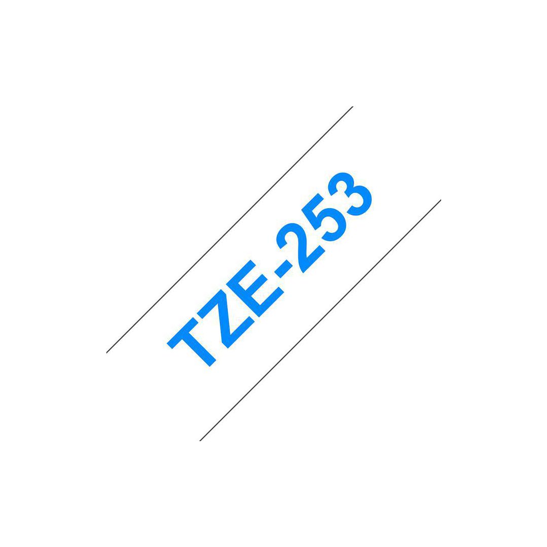Tape Brother TZE253 24mm blå på vit
