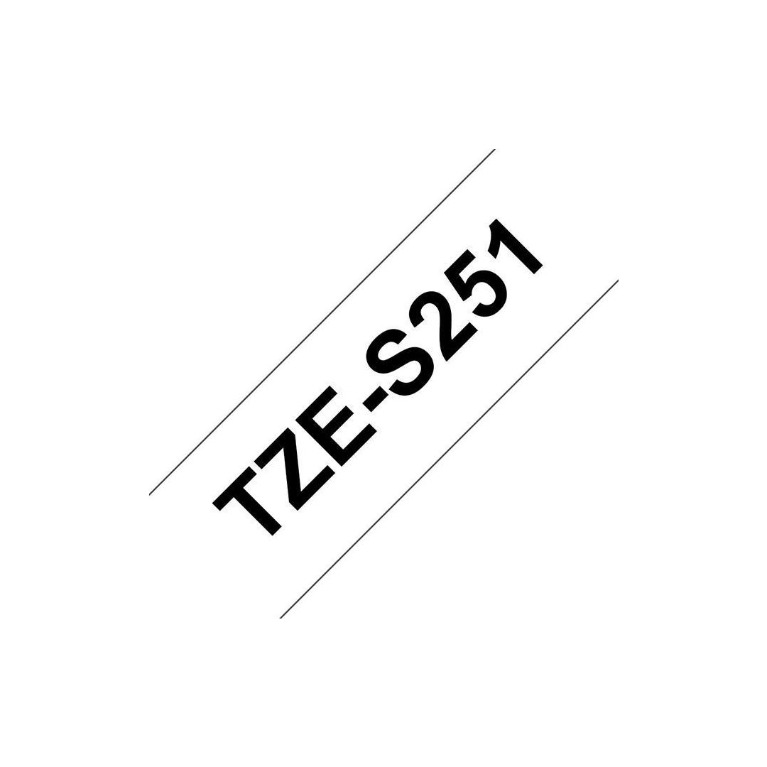 Tape Brother TZES251 24mm svart på vit