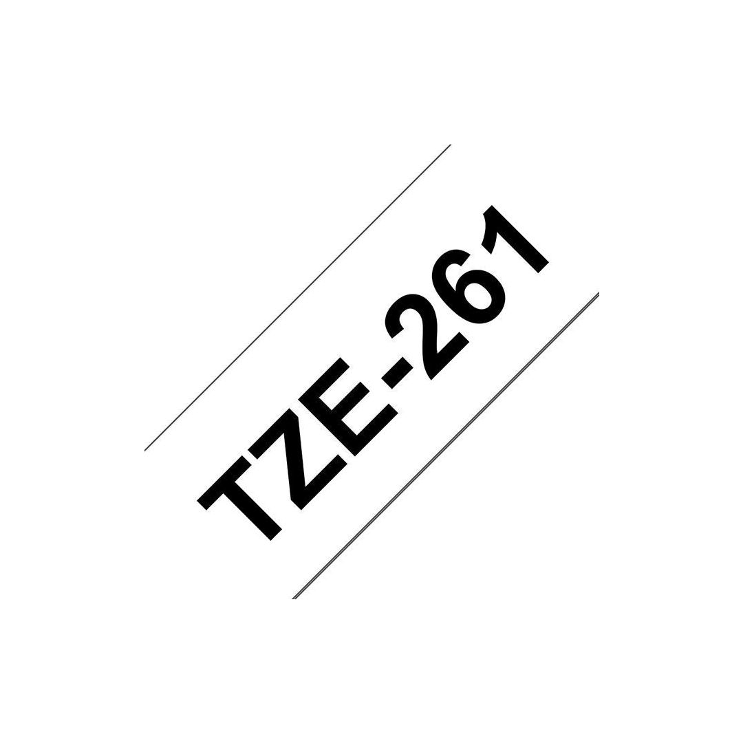 Tape Brother TZE261 36mm svart på vit