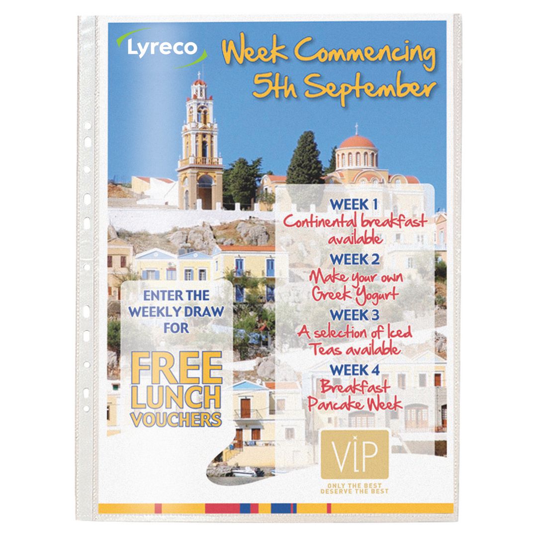 Plastficka Lyreco A3 0,08 klar 10/fp