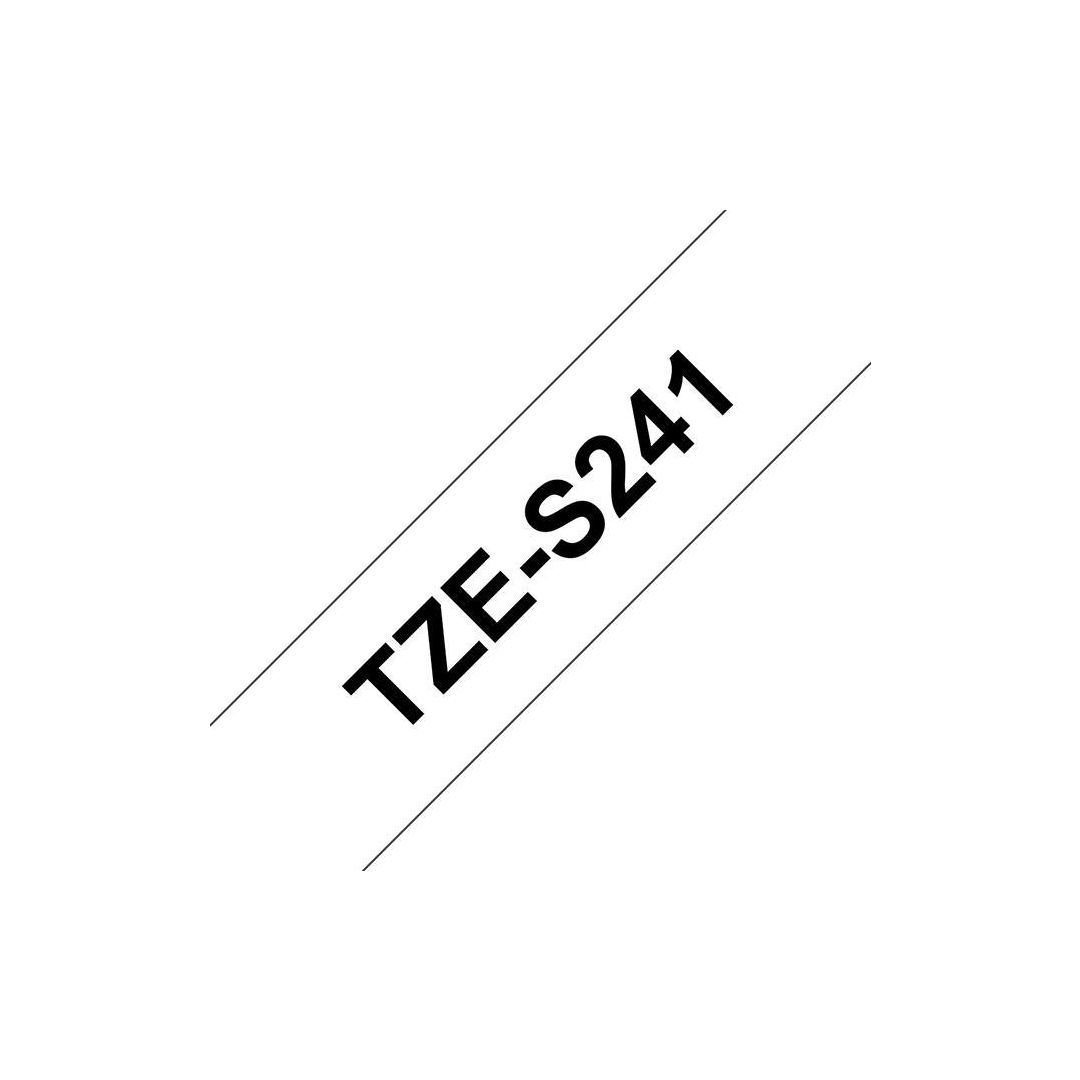 Tape Brother TZES241 18mm svart på vit