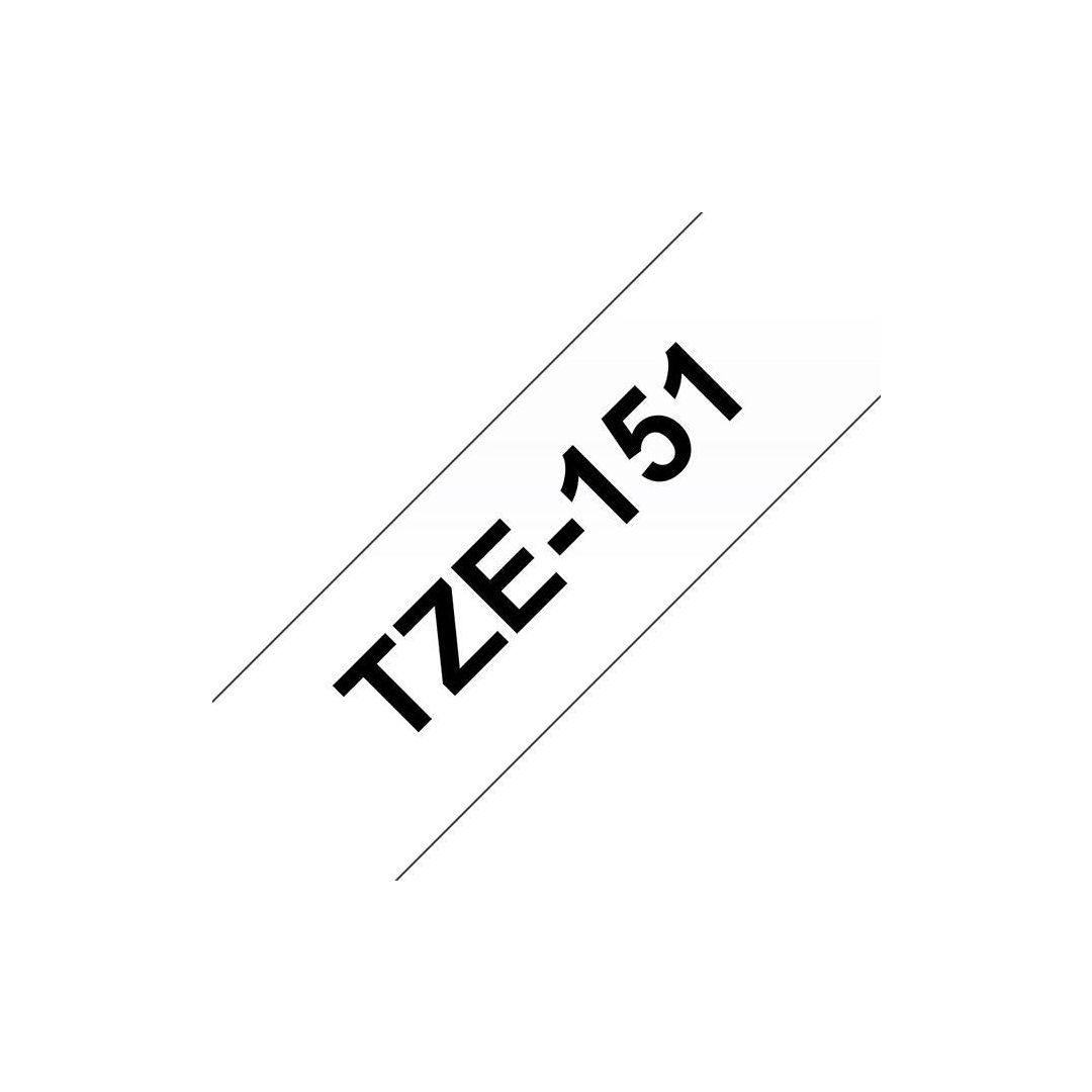 Tape Brother TZE151 24mm svart på klar