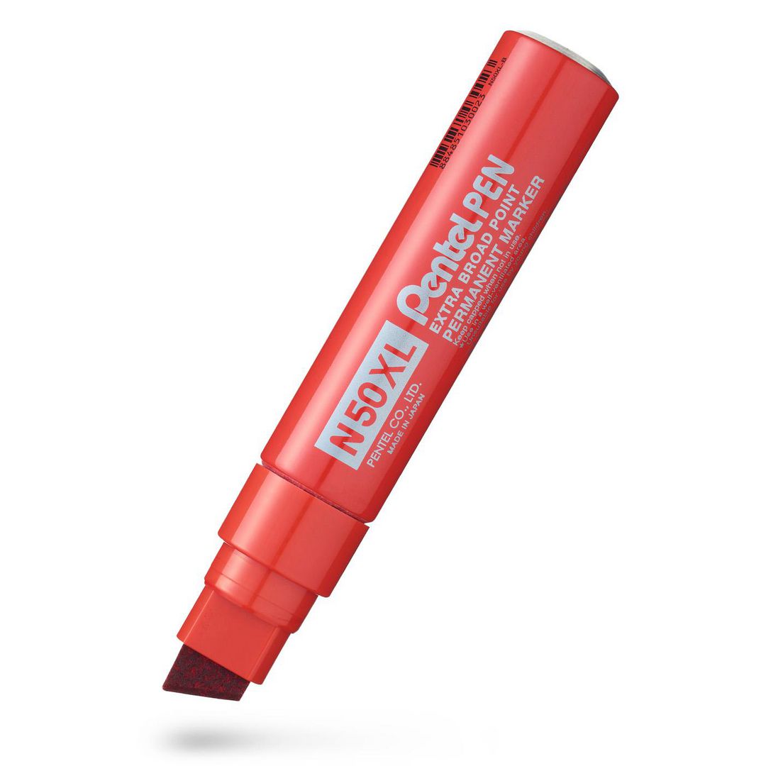 Märkpenna perm. PENTEL N50XL sned röd