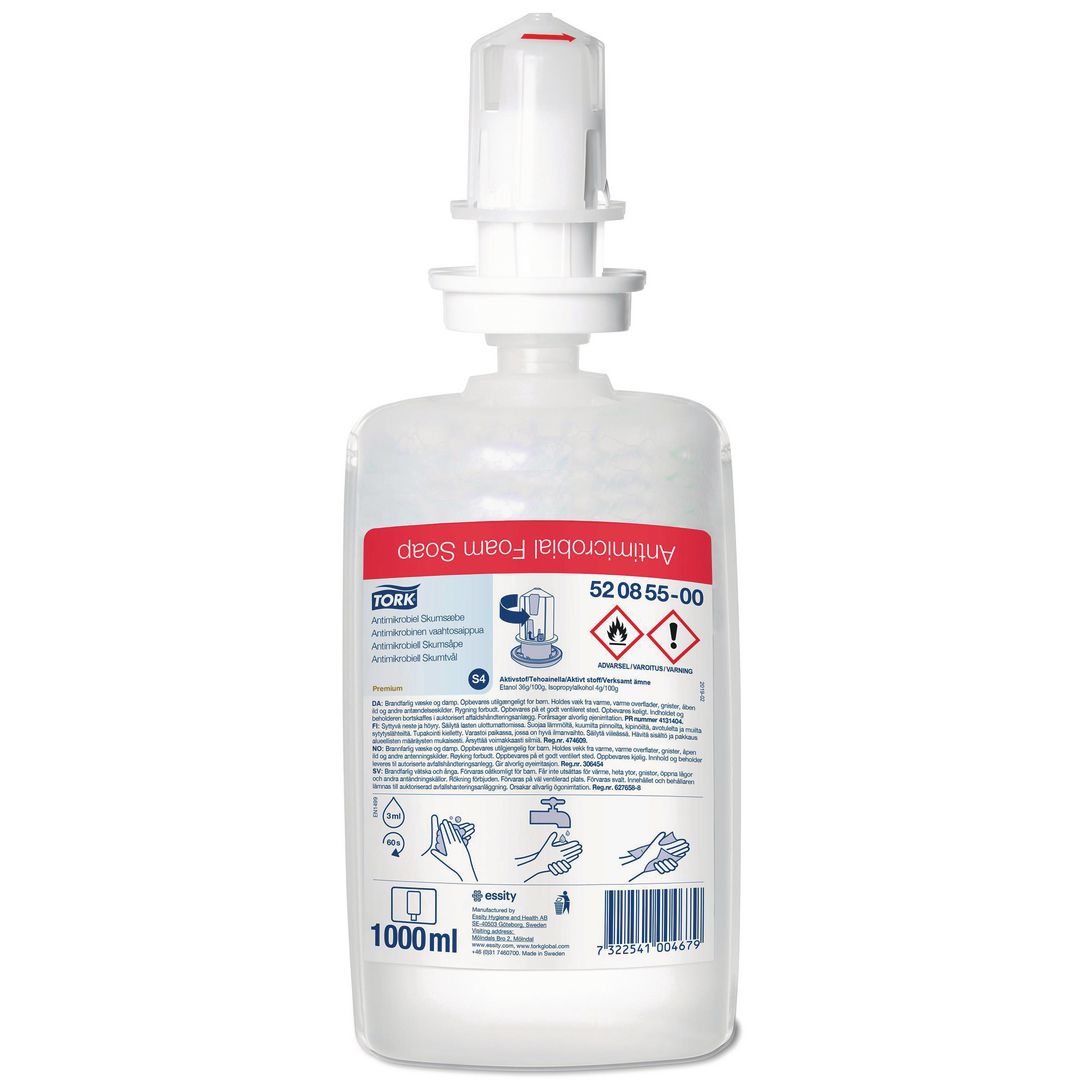 Skumtvål TORK S4 Antimikrobiell 1L