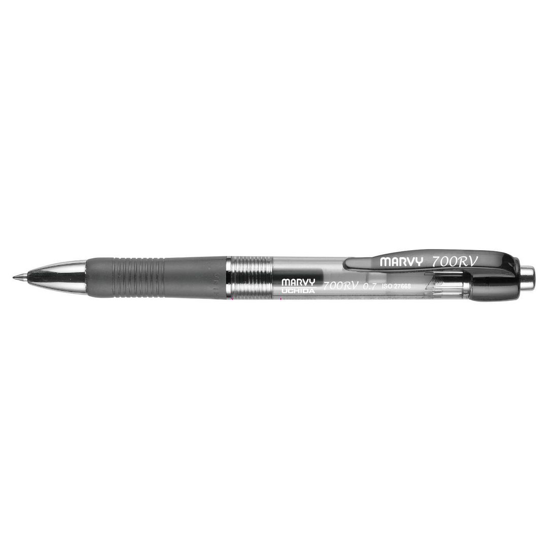 Gelpenna MARVY Click 0,7 svart (12 pack)