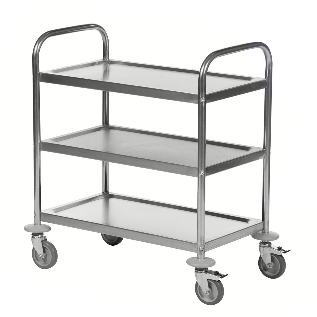 Rostfritt rullbord 3 plan