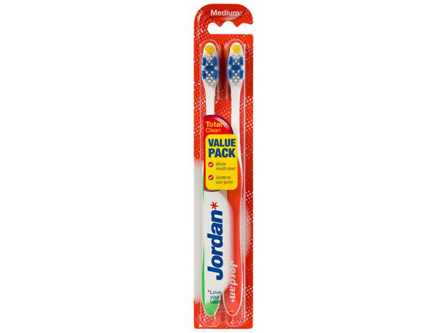 Tandborste JORDAN TotalClean Medium 2/fp (12 pack)
