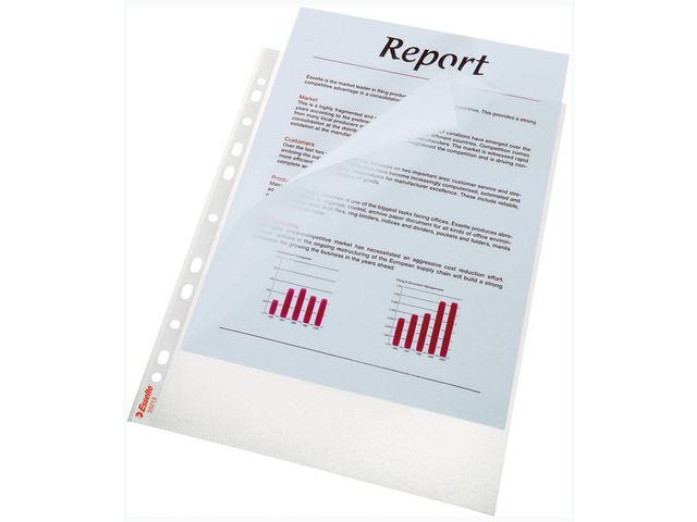 Plastficka Mapp ESSELTE A4 0,08mm 100/fp