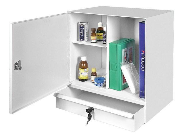 Medicinskåp MS1 med låda