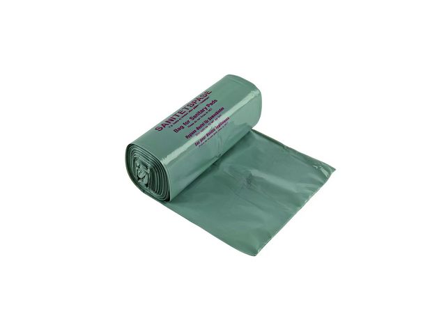 Sanitetspåse LLD text 25my grå 100/rl