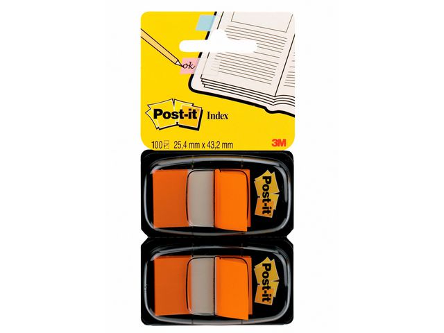 Index POST-IT 25,4x43,2mm orange 100/fp (6 pack)