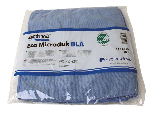 Microfiberduk ACTIVA ECO 32x32cm blå (10 pack)